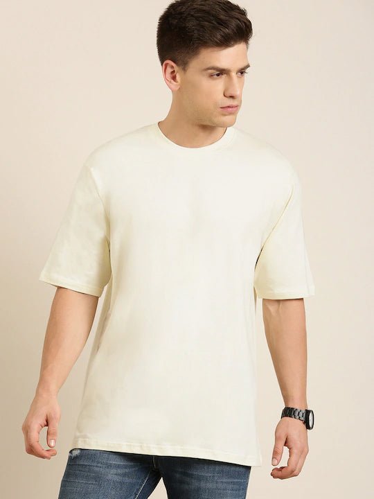 Men's Mindful Off-White Oversized Heavyweight T-shirt - Cloroot